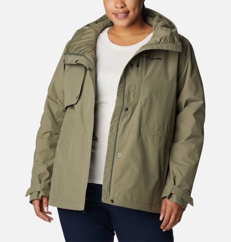 Women's Columbia Hadley Trail Jackets Olive | Plus Size CA-V4L63